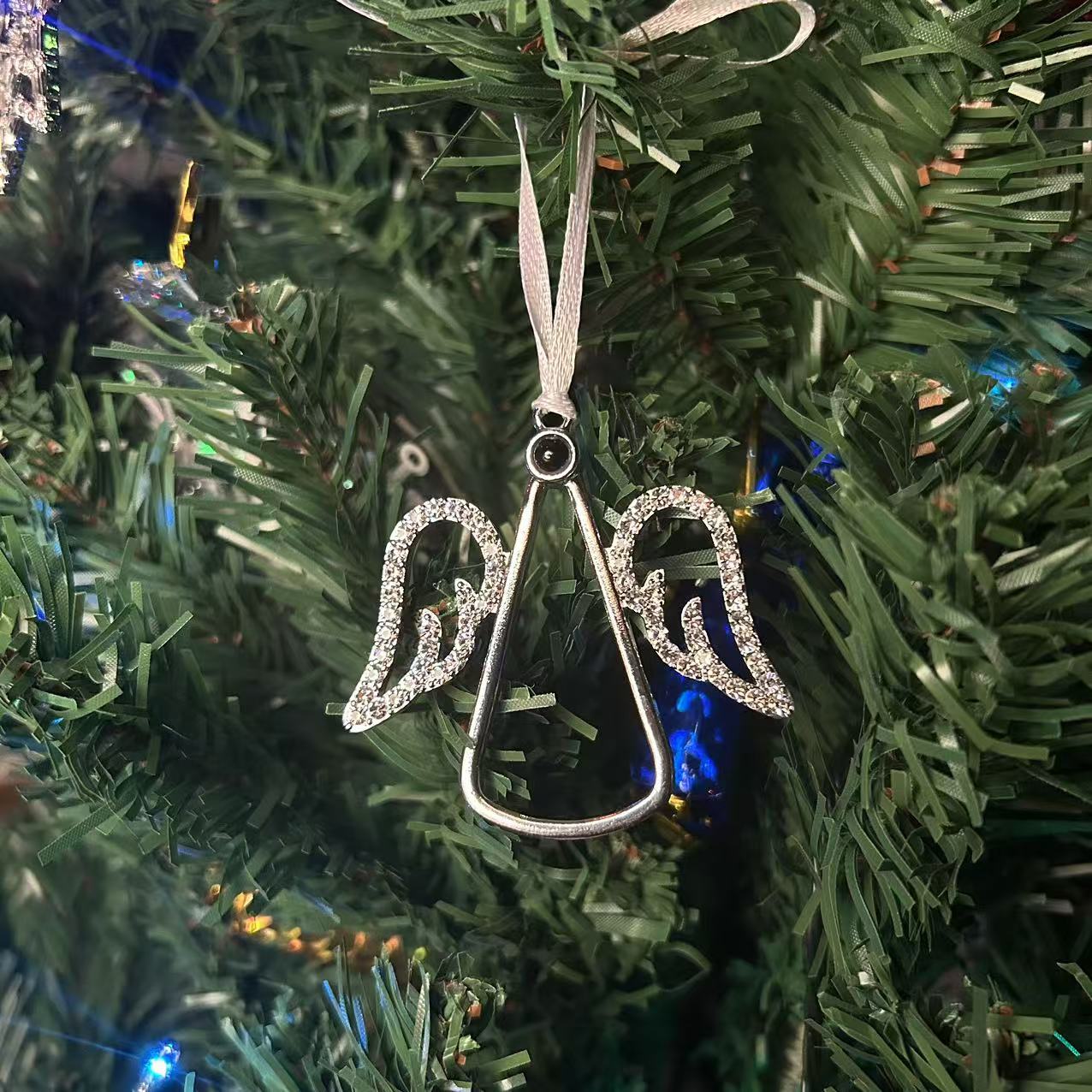 Personalized Christmas Picture Ornament with Custom Photo Projection for Tree Hanging Xmas Gifts