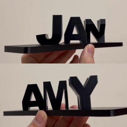 Custom Dual Name Illusion Personalized Double Flip Text Name Plate Best Valentines Gift