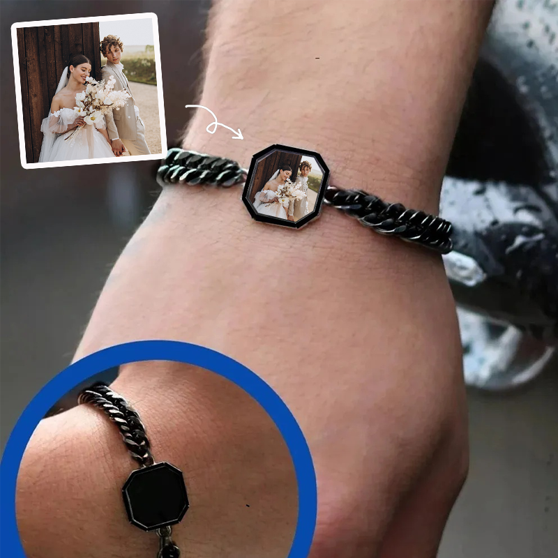 Personalized Heat-Activated Magic Bracelet Custom Thermochromic Photo Hidden Picture Memorial Gift Valentine's Gift