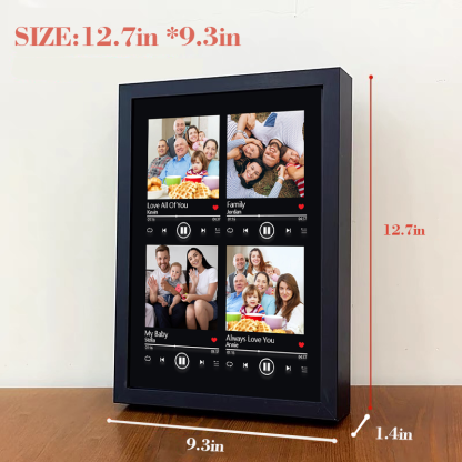 Custom Nine Songs Picture Frames Night Light with Personalized Photo Music Player (can play nine whole song)