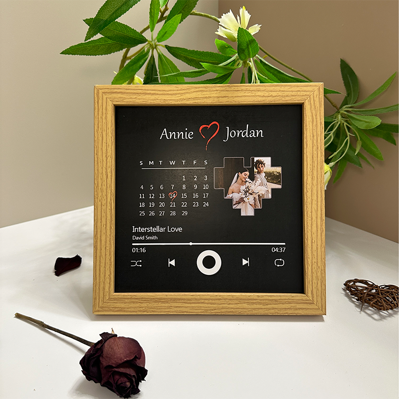 Personalized Photo Frame with Custom Whole Song Picture Frame Music Player Valentine's Day Gifts