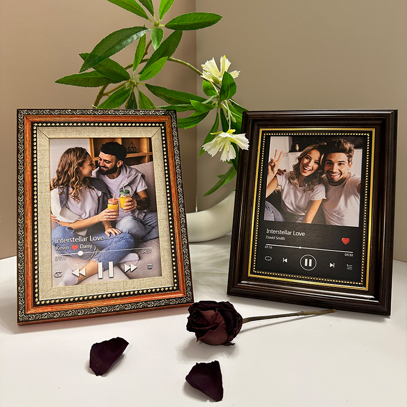 Personalized Photo Frame with Custom Whole Song Picture Frame Music Player Valentine's Day Gifts
