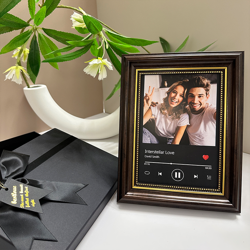Personalized Photo Frame with Custom Whole Song Picture Frame Music Player Valentine's Day Gifts