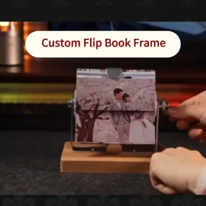 Custom Mechanical Hand-Crank Photo Frame Personalized 32 Photo Box DIY Album DIY Gift for Couple