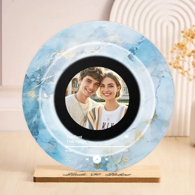 Personalized Song Vinyl with Custom Photo and Name Acrylic Record Plaq