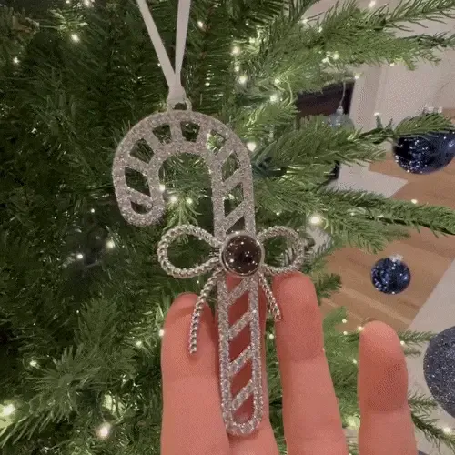 Personalized Christmas Picture Ornament with Custom Photo Projection for Tree Hanging Xmas Gifts