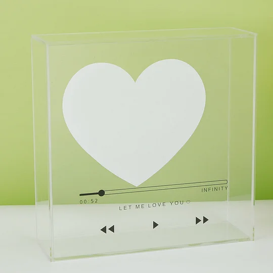 Preserved Flower Love's CD Transparent Acrylic Rose Flower Box Romantic Anniversary Gift For Girlfriend