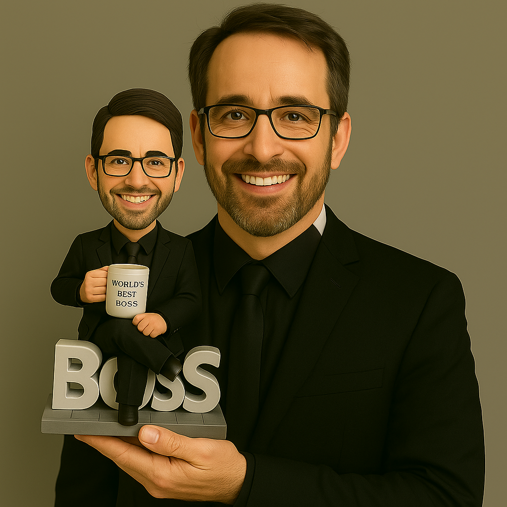 Boss Day World's Best Boss Domineering Male Custom Handcraft Bobblehead with Personalized Engraving