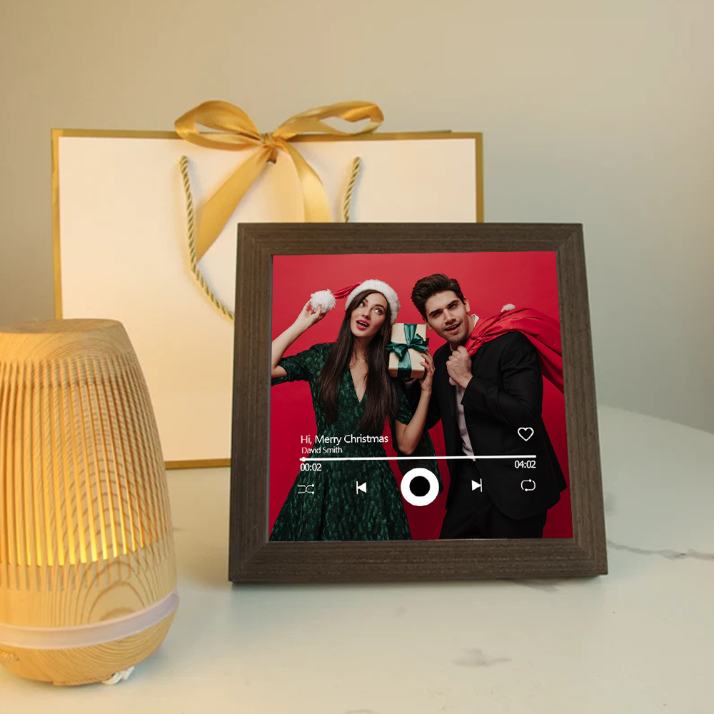 Custom Music Frame with Music Album Cover Vinyl Records or Personalized Photo (Can Play Music)