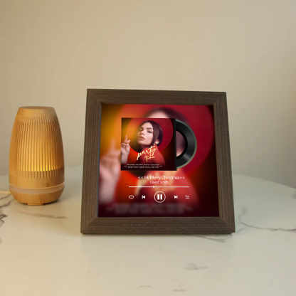 Custom Music Frame with Music Album Cover Vinyl Records or Personalized Photo (Can Play Music)