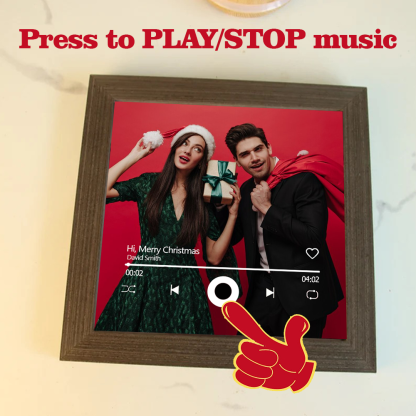 Custom Music Frame with Music Album Cover Vinyl Records or Personalized Photo (Can Play Music)