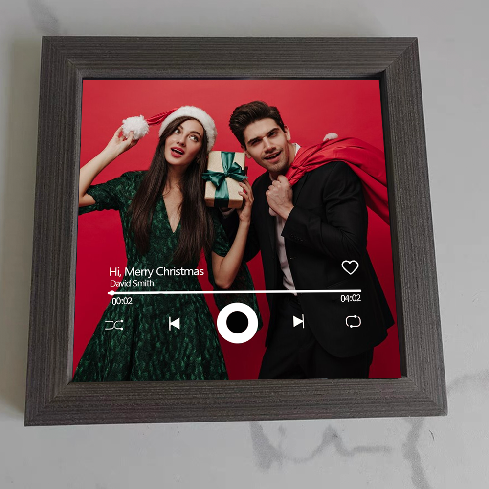 Custom Music Frame with Music Album Cover Vinyl Records or Personalized Photo (Can Play Music)