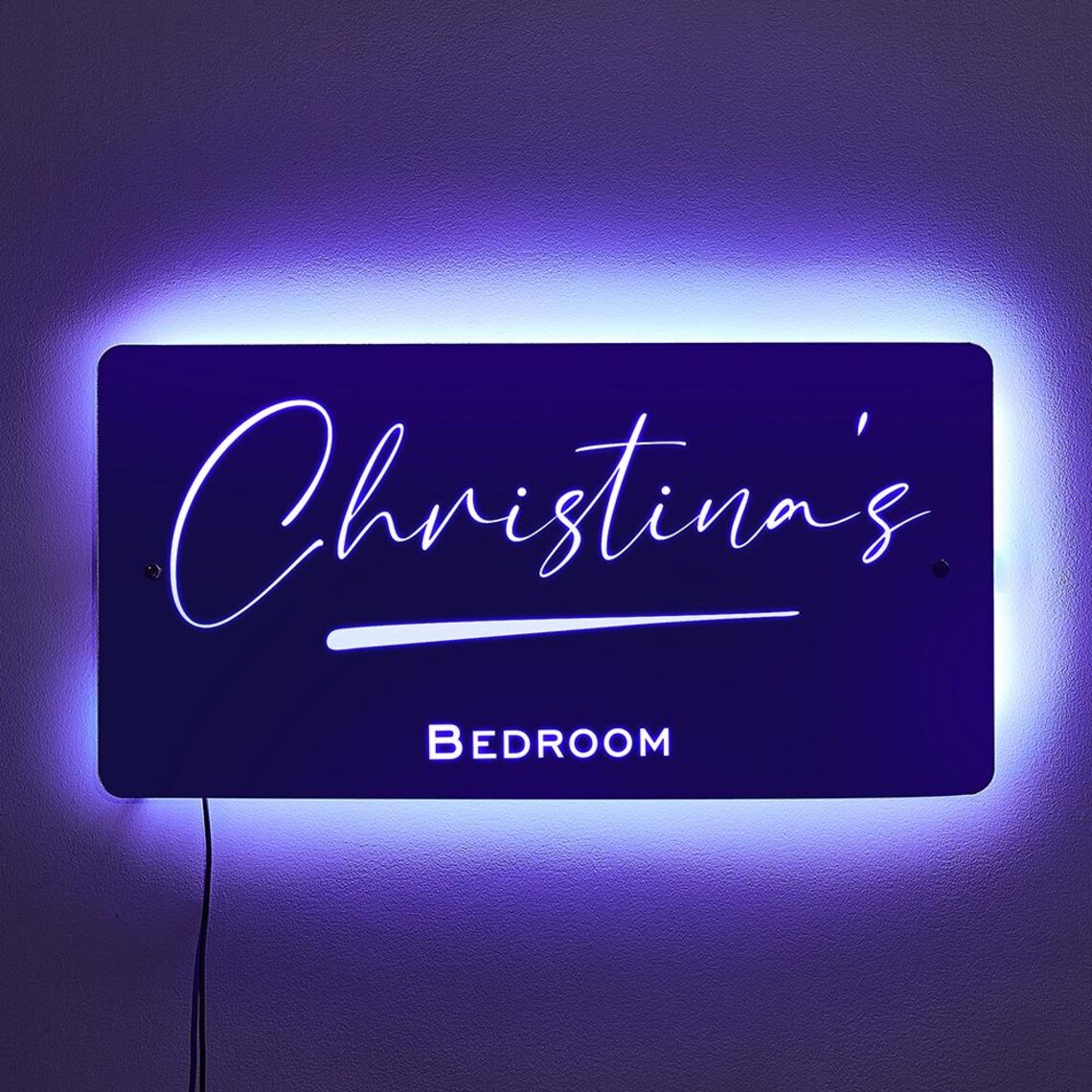 Custom Name Mirror Sign LED Light Up Mirror Christmas Gifts Bedroom Sign Neon Illuminated Light