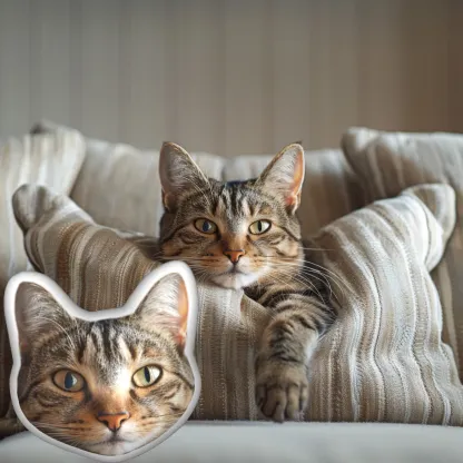 Custom Pet 3D Pillow Personalized Pet Head Face Plush Pillow Funny Home Decor