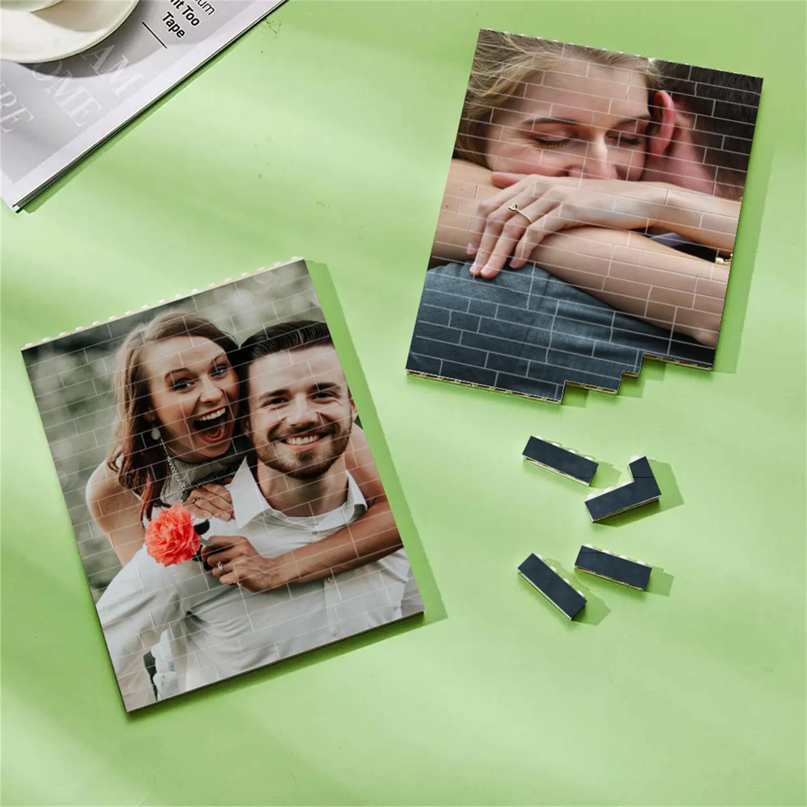 Custom Photo Building Brick Photo Block Love Puzzle Brick Couple Gifts