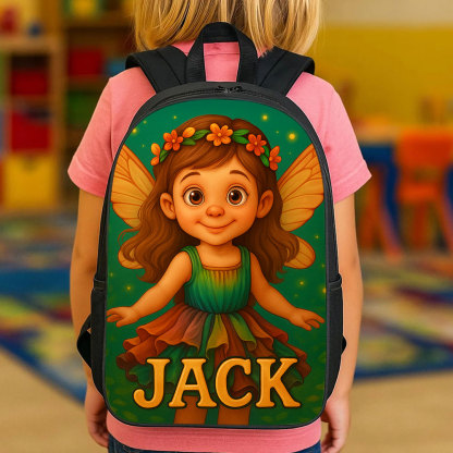 Custom Photo Portrait Kids Backpack with Name Personalized Cartoon Photo School Bag Back to School Gifts for Girls