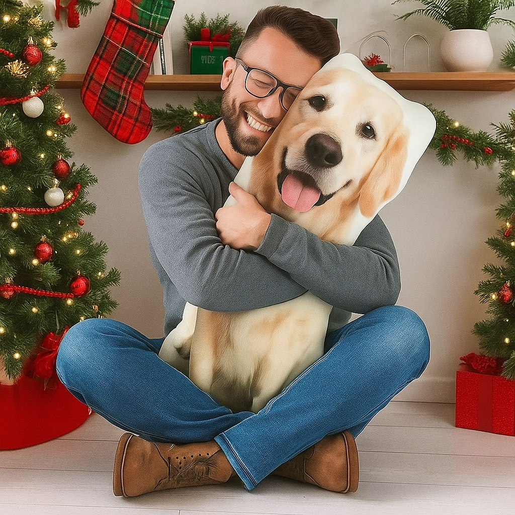 Custom 3D Pet Photo Pillow Personalized Picture Double Sided Printing Pet and Loved Ones Pillow Christmas Gifts