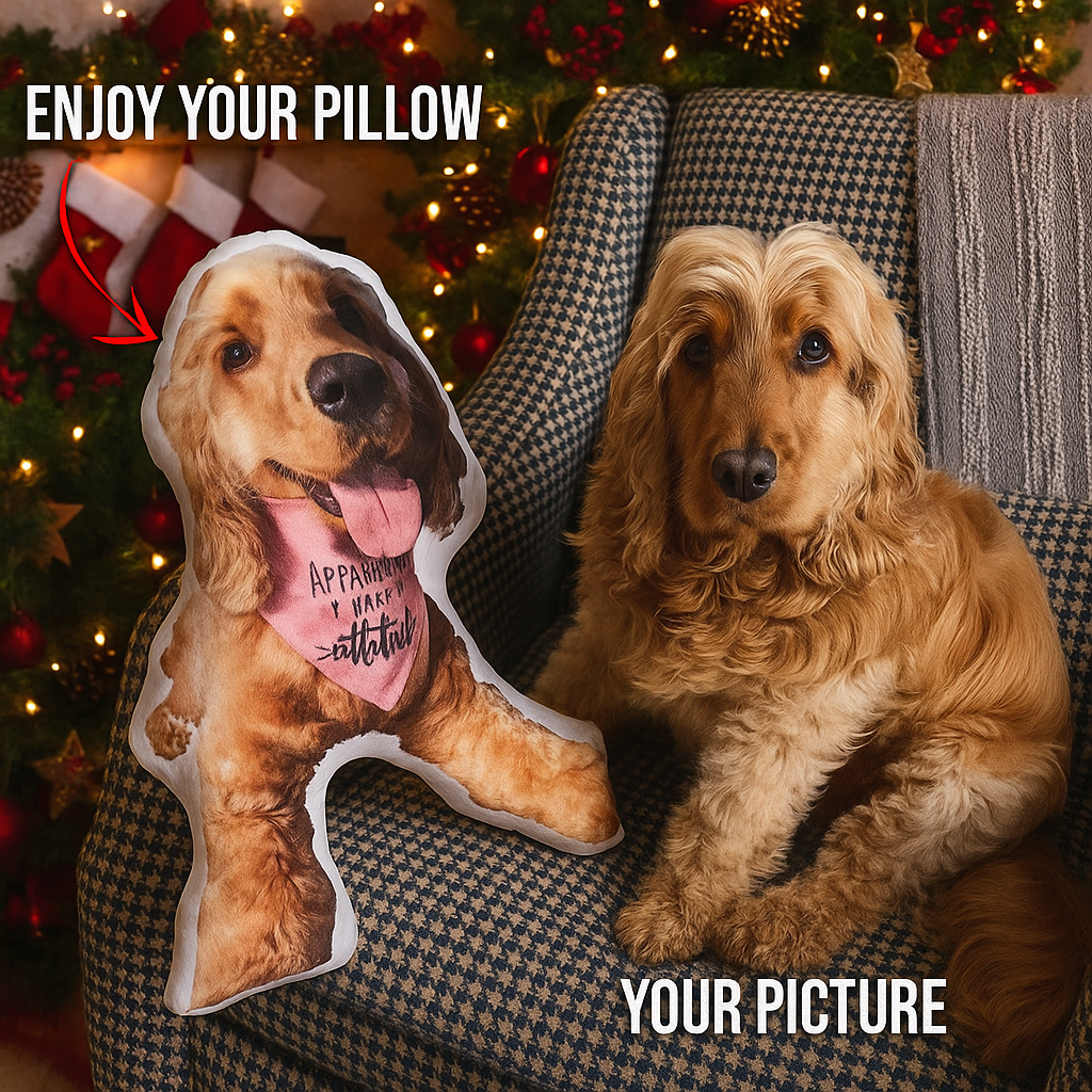 Custom 3D Pet Photo Pillow Personalized Picture Double Sided Printing Pet and Loved Ones Pillow Christmas Gifts