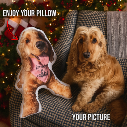 Custom 3D Pet Photo Pillow Personalized Picture Double Sided Printing Pet and Loved Ones Pillow Christmas Gifts