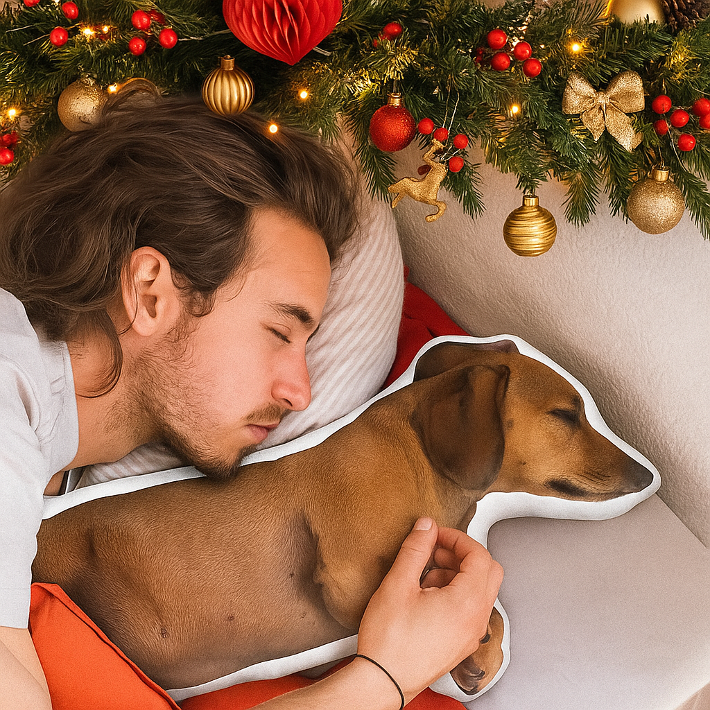 Custom 3D Pet Photo Pillow Personalized Picture Double Sided Printing Pet and Loved Ones Pillow Christmas Gifts