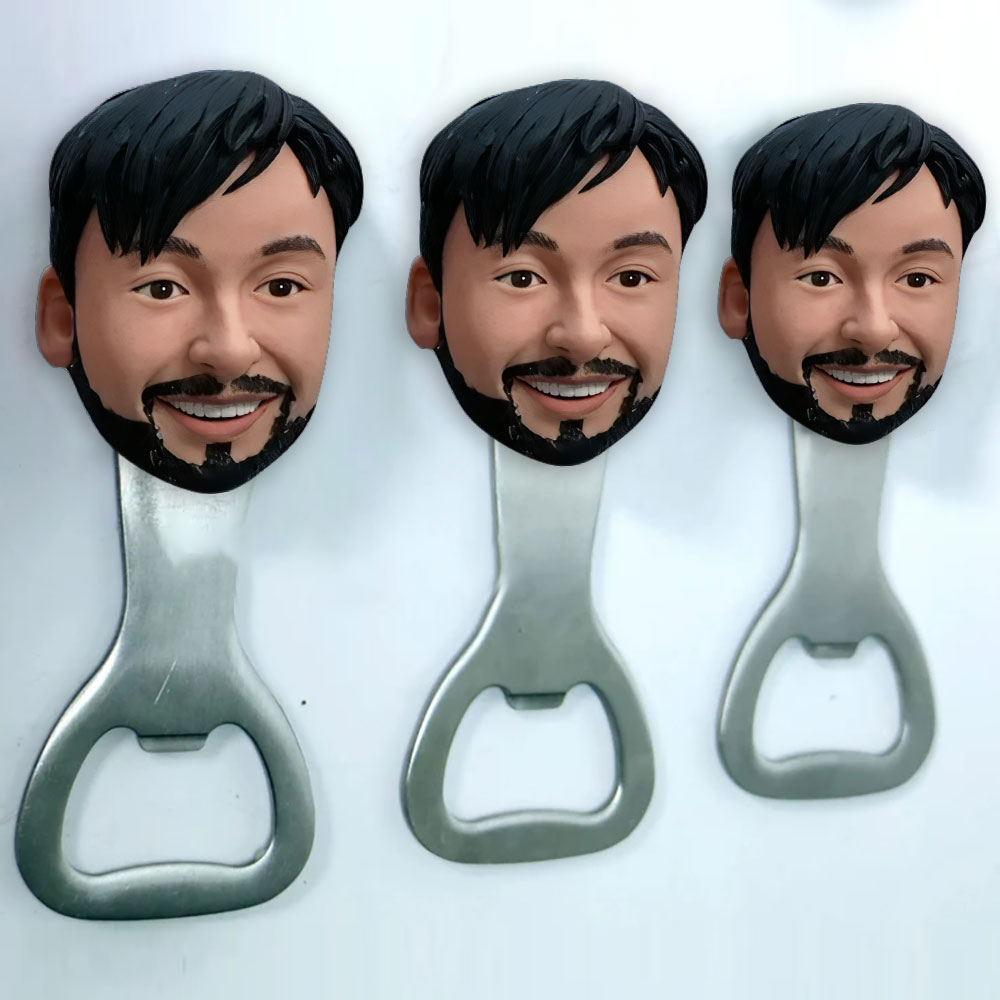 Handmade Custom Face Bottle Openers Bobblehead Bottle Openers Doll Head Wedding Bottle Openers Unique Groomsmen Gifts
