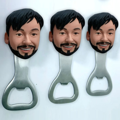 Handmade Custom Face Bottle Openers Bobblehead Bottle Openers Doll Head Wedding Bottle Openers Unique Groomsmen Gifts