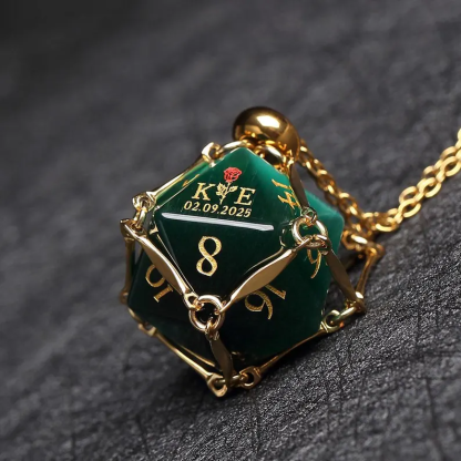 Personalized Engraved D&D Gift Marriage Dice Custom Anniversary D20 Dice Anniversary Gift for Her/Him
