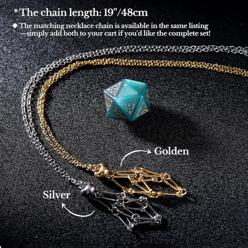 Custom Anniversary D20 Dice Personalized Engraved D&D Gift Marriage Dice Anniversary Gift for Her/Him