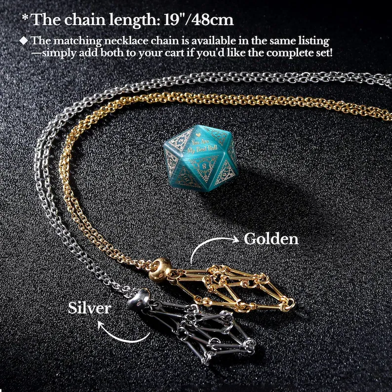 Custom Anniversary D20 Dice Personalized Engraved D&D Gift Marriage Dice Anniversary Gift for Her/Him