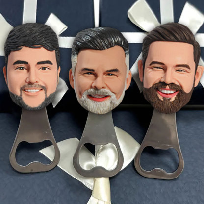 Handmade Custom Face Bottle Openers Bobblehead Bottle Openers Doll Head Wedding Bottle Openers Unique Groomsmen Gifts
