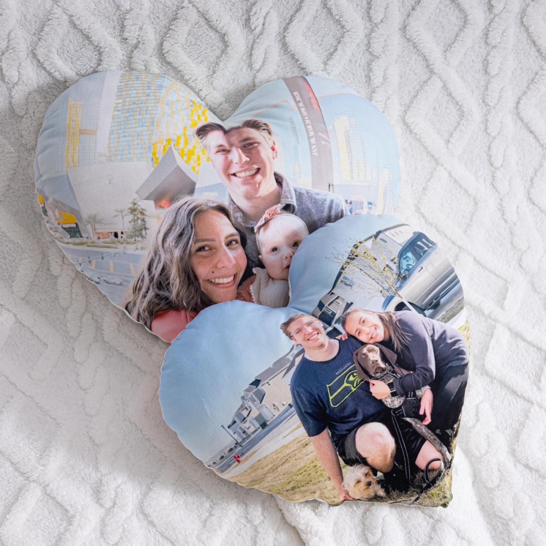 Personalized Photo Heart Pillow Custom 3D Pillow Plush Keepsake Valentine's Day Gift