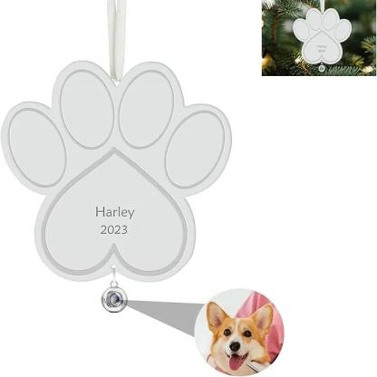 Personalized Photo Projection Memorial Ornament to Remember a Lost Family Member with Text Engraved