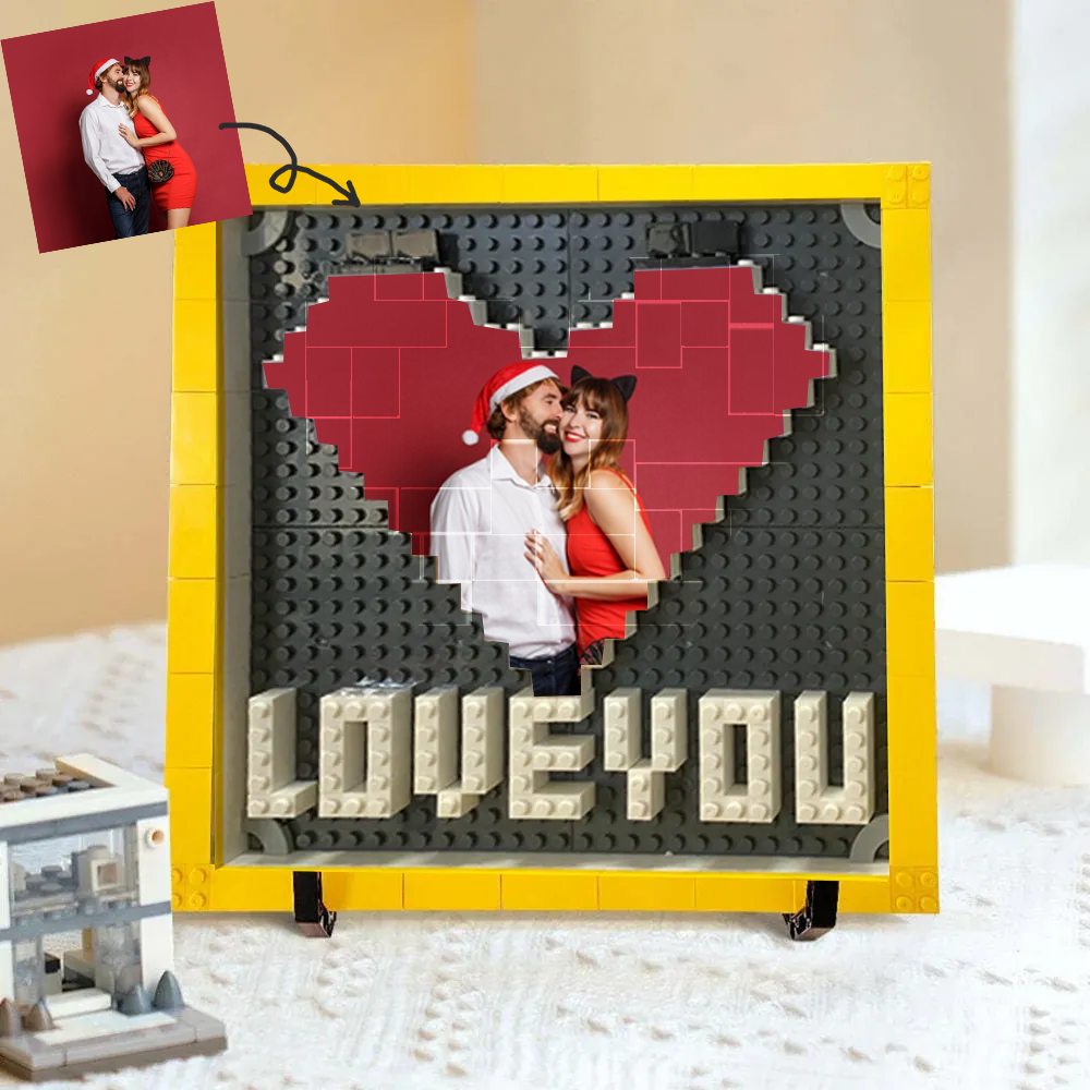 Custom Square Building Brick Photo Block Love Puzzle Brick Gift