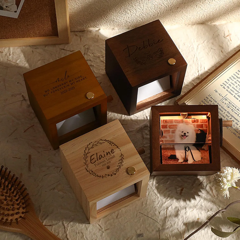 Personalized Photo and Engraved Flipbook Frame Animation Machine Night Light Hand Motion Photo Cube Album Gifts for Her