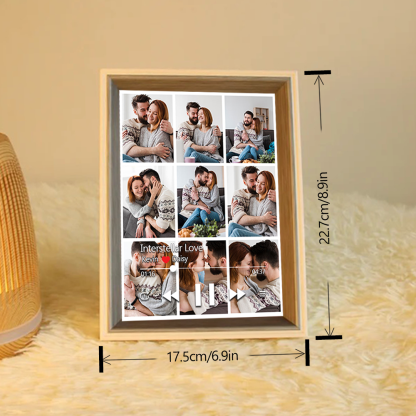 Custom Collage Photo Music Frame with Song Album Cover Personalized Photo Valentine’s Gifts (Can Play Music)