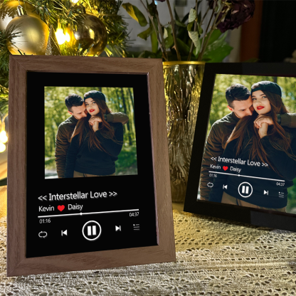 Custom Whole Song Photo Frame with Music Personalized Picture Frame Valentine's Day Gifts (Can Play Whole Song)