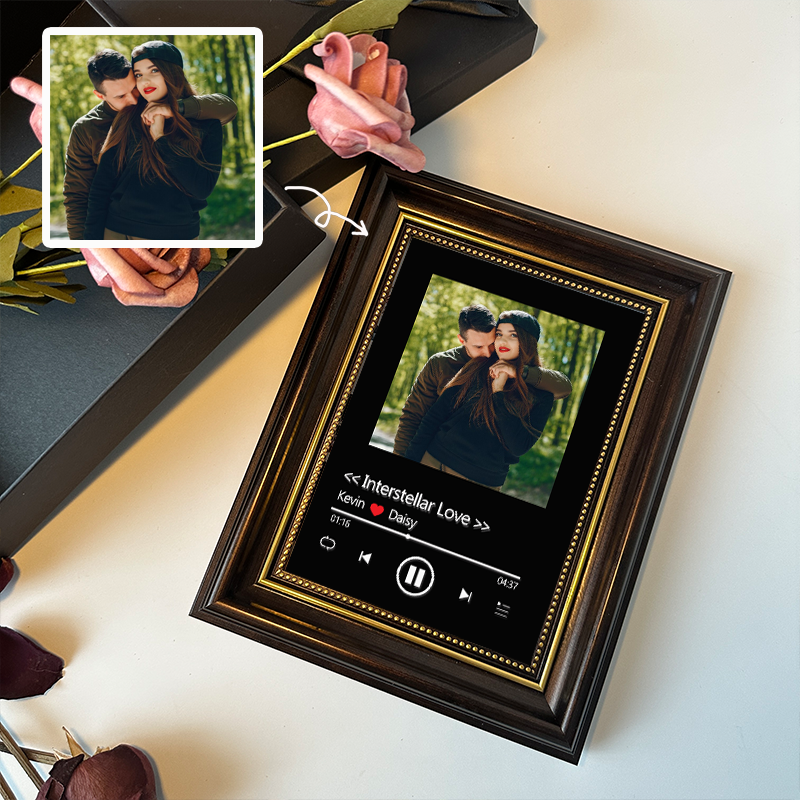 Personalized Photo Frame with Custom Whole Song Picture Frame Music Player Valentine's Day Gifts