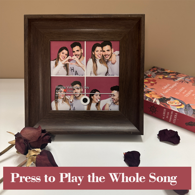 Personalized Photo Frame with Custom Whole Song Picture Frame Music Player Valentine's Day Gifts