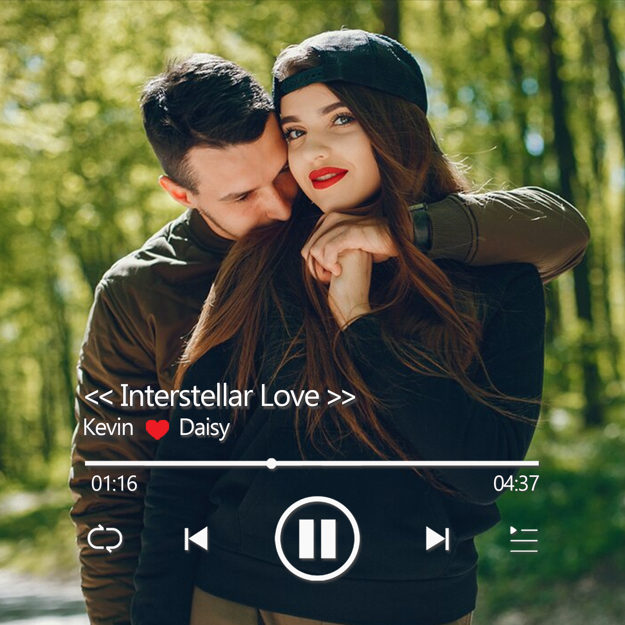 Personalized Photo Frame with Custom Whole Song Picture Frame Music Pl