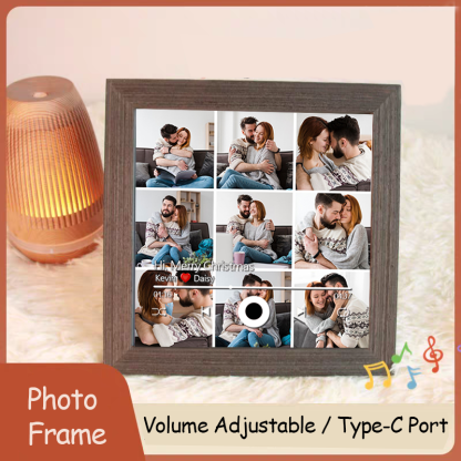 Custom Music Frame with Music Album Cover Vinyl Records or Personalized Photo (Can Play Music)