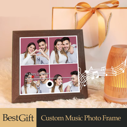Custom Music Frame with Music Album Cover Vinyl Records or Personalized Photo (Can Play Music)