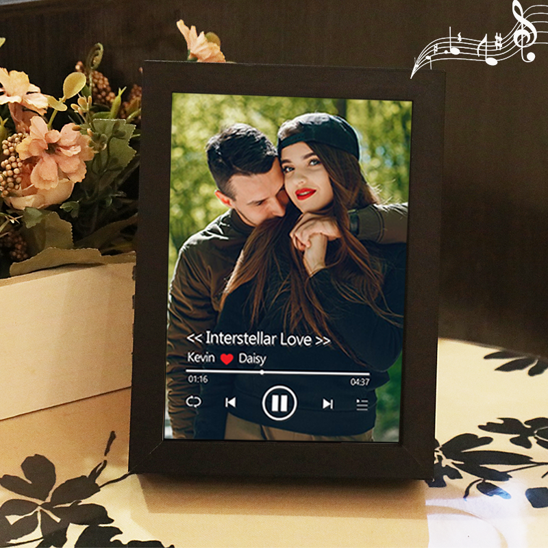 Custom Whole Song Photo Frame with Music Personalized Picture Frame Valentine's Day Gifts