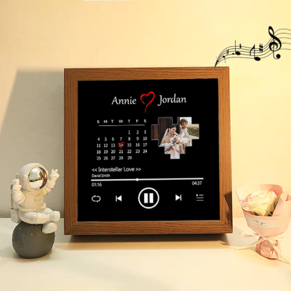 Custom Whole Song Photo Frame with Music Personalized Picture Frame Valentine's Day Gifts
