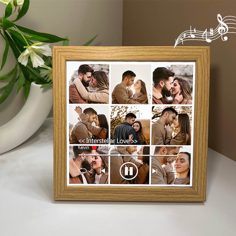 Personalized Photo Frame with Custom Whole Song Picture Frame Music Player Valentine's Day Gifts