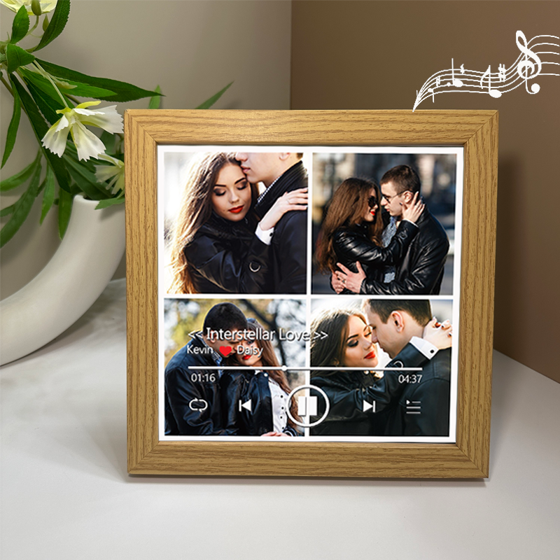 Personalized Photo Frame with Custom Whole Song Picture Frame Music Player Valentine's Day Gifts (Can Play Music)