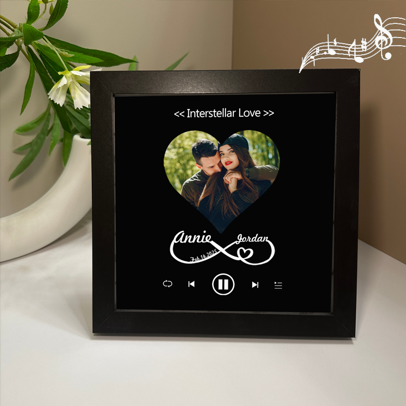 Personalized Photo Frame with Custom Whole Song Picture Frame Music Player Valentine's Day Gifts (Can Play Music)