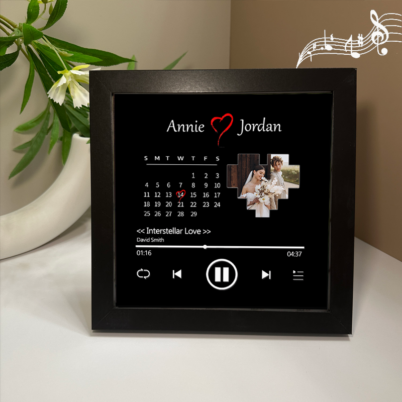 Personalized Photo Frame with Custom Whole Song Picture Frame Music Player Valentine's Day Gifts