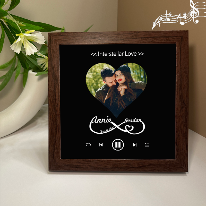 Personalized Photo Frame with Custom Whole Song Picture Frame Music Player Valentine's Day Gifts (Can Play Music)