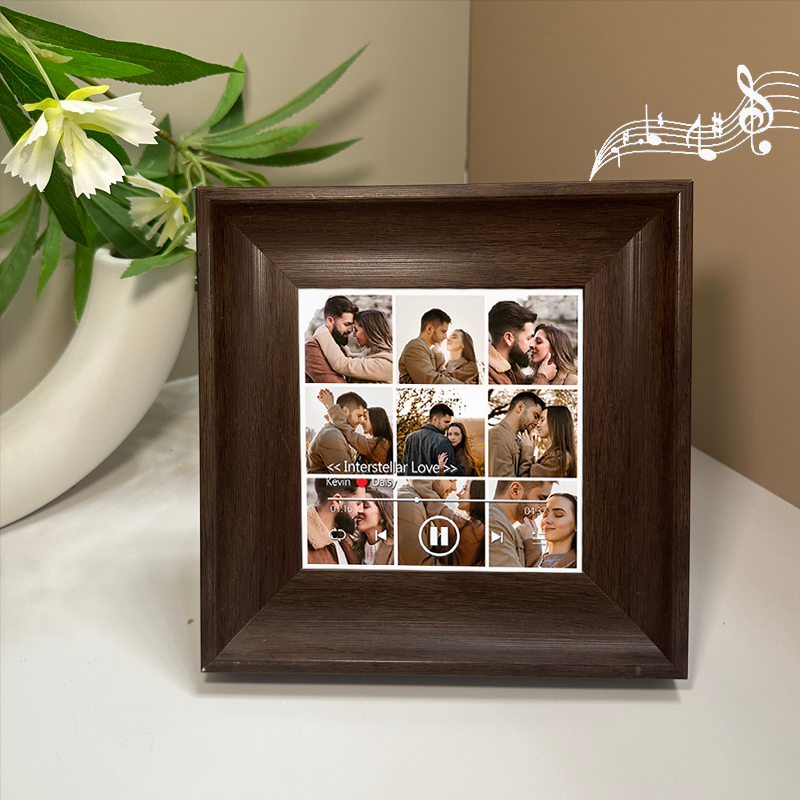 Personalized Photo Frame with Custom Whole Song Picture Frame Music Player Valentine's Day Gifts (Can Play Music)