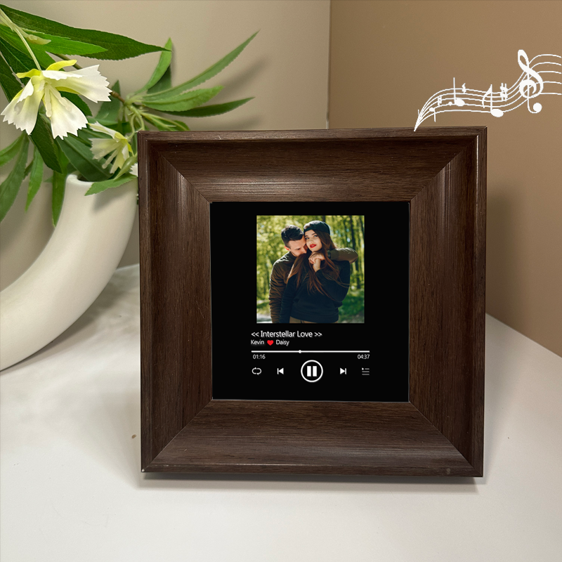 Personalized Photo Frame with Custom Whole Song Picture Frame Music Player Valentine's Day Gifts (Can Play Music)